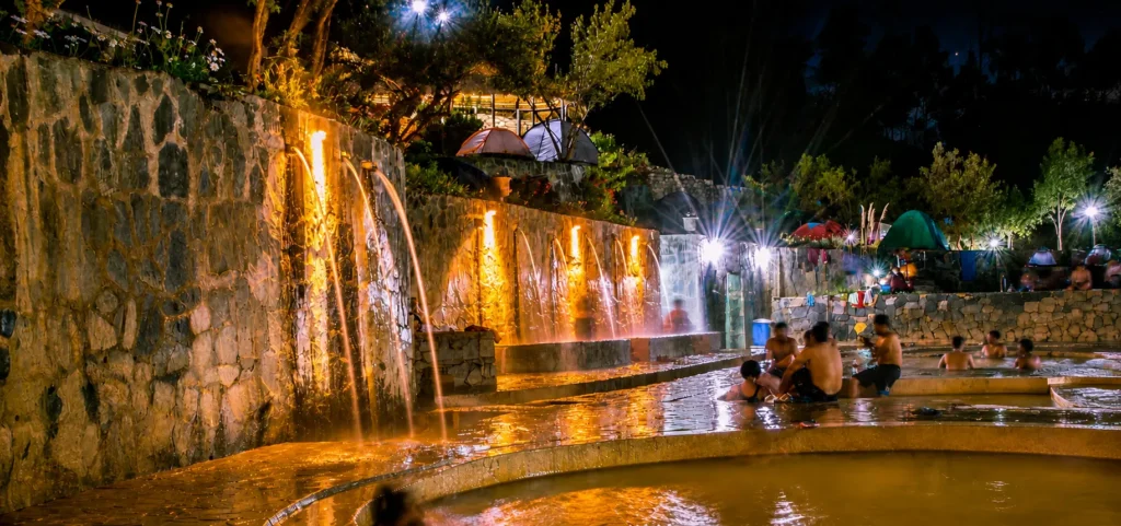 Natural hot springs in Lares