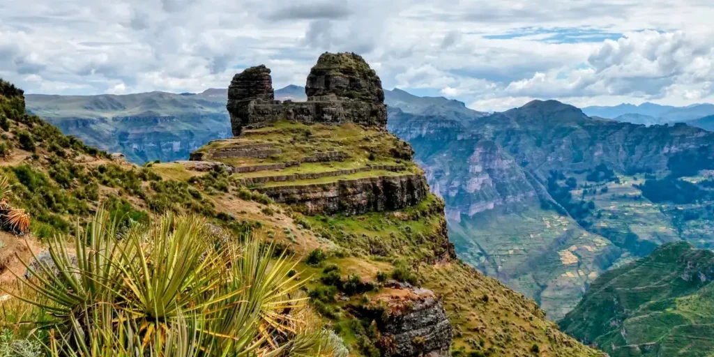Dramatic Andean sky over the Waqrapukara Cusco region — landscape in the dry season from May to October