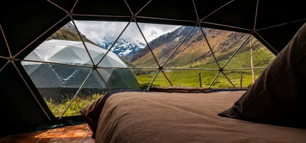 Sky Dome glamping tent on the Salkantay Trek 5 days route